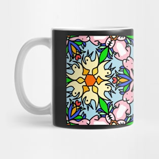 Bird and Bunny tessellation animal pattern Mug